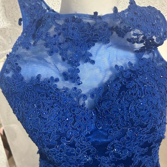 CLARICE PROM DRESS ROTAL BLUE SIZE 0 - Picture 2 of 10